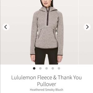 LULULEMON fleece and thank you pullover
